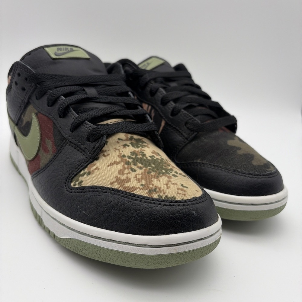 Size 9.5 - Nike Dunk SE Low Black Multi-Camo (DH0957-001) - Picture 4 of 8
